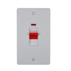 Schneider Electric Ultimate Flat plate, 2-pole switch, 2 gangs, white metal