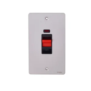 Schneider Electric Ultimate Screwless flat plate, 2-pole switch, 2 gangs, brass