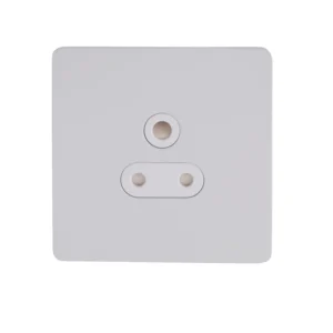 Schneider Electric Socket 1 Gang Round Pin Unswitched 5A Painted White Screwless White