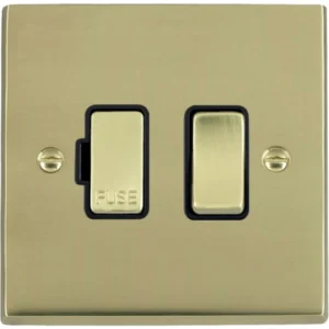 Hamilton Connection Unit Fused 88X88mm Polished Brass Black Insert