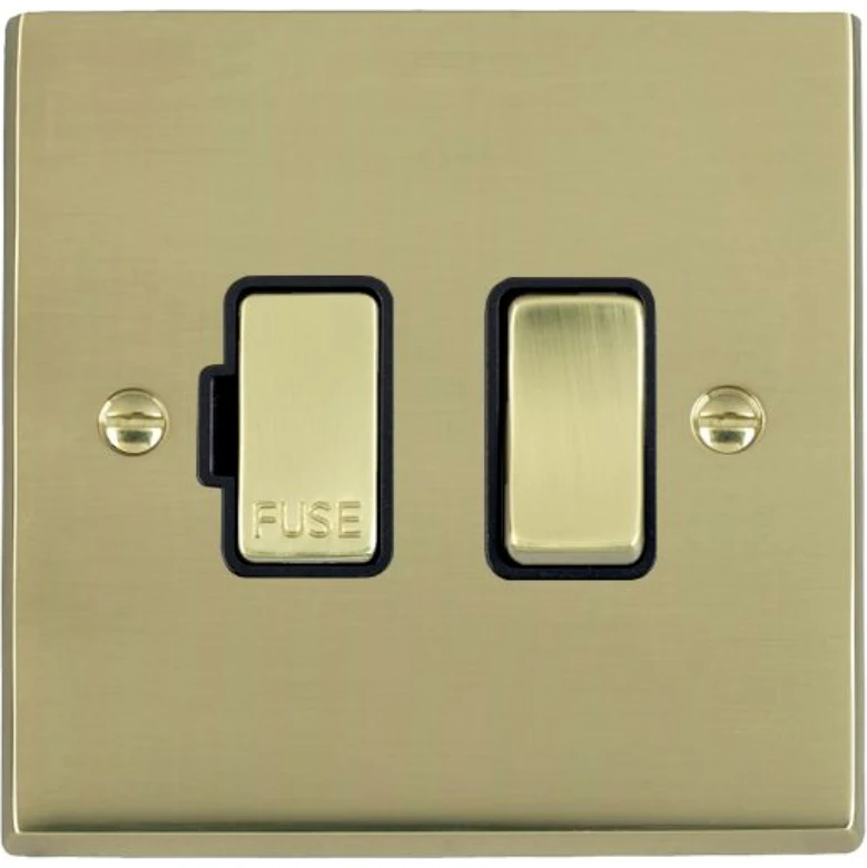 Hamilton Connection Unit Fused 88X88mm Polished Brass Black Insert - Image 2