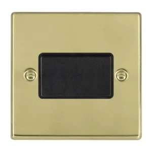 Hamilton Switch Rocker 1 Gang TP 88X88mm Polished Brass Black Insert