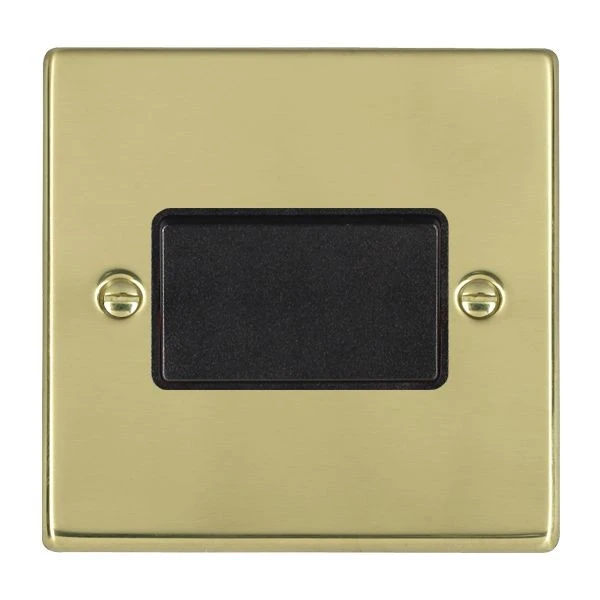 Hamilton Switch Rocker 1 Gang TP 88X88mm Polished Brass Black Insert