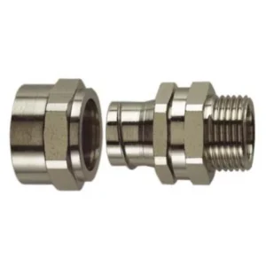 Flexicon Connector Swivel External Thread Nickel Plated Brass