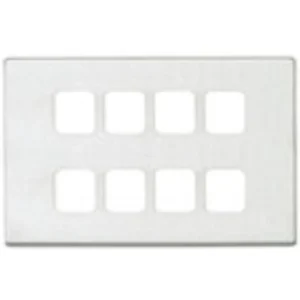 MK Electric Front Plate 8 Module White