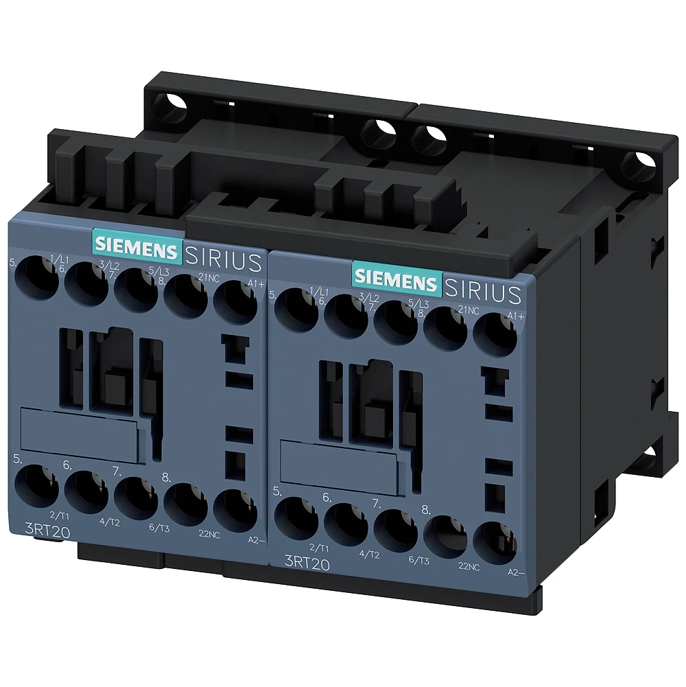 Siemens Reversing Contactor Assembly AC-3, 3 KW/400 V 24 V DC 3-Pole S00