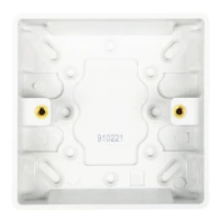 Newlec White Slimline Curved 1 Gang 25Mm Surface Mounted Pattress Box