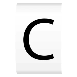 Cablecraft Letter C Black On White K-Type Cable Markers On Reels 4.2-7.0mm Diameter