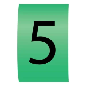 Critchley Number 5 Colour Coded Critchley Z5 Straight Cable Markers for 1.5-2mm Cable Dia