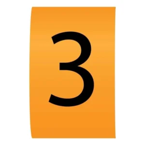 Critchley Number 3 Colour Coded Critchley Z5 Straight Cable Markers for 1.5-2mm Cable Dia