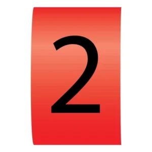 Critchley Number 2 Colour Coded Critchley Z9 Straight Cable Markers for 2.5-4mm Cable Dia