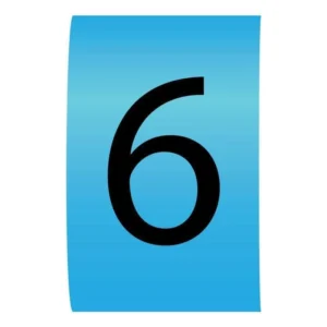 Critchley Number 6 Colour Coded Critchley Z9 Straight Cable Markers for 2.5-4mm Cable Dia