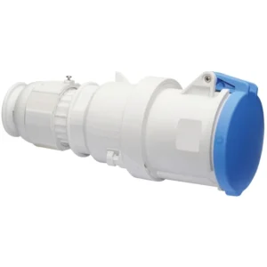 CEENorm Connector Cable-Gland 2P+E IP44 63A 240V Blue