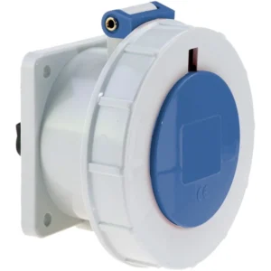 CEENorm Socket Panel 2P+E IP67 32A 240V Blue