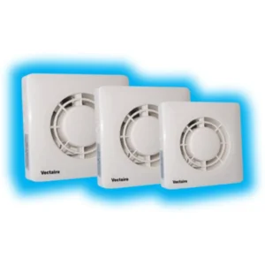Vectaire Fan Axial Splashproof Timer 100mm White