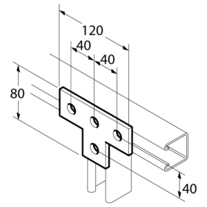 Legrand Bracket T Pre-Galvanised Mild Steel