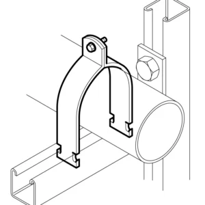Legrand Pipe Clamp 71-81mm Pre-Galvanised Mild Steel