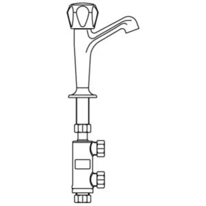 Santon Tap High Neck Vented Hot 15mm Chrome Plated