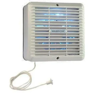 Manrose Fan Window Electro Timer 150mm 6In Pullcord Overide Sw/Neon
