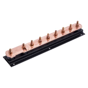 Newlec Earth Bar Hard Drawn 6 Way Copper With Single Disconnecting Link (6 x 50mm Copper Bar)
