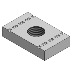 Newlec Channel Nut No Spring M12 Thread Bright Zinc Plated [Pack=10]