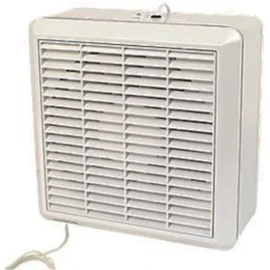 Manrose Fan Extractor Window/Wall Basic 230mm 9In Pullcord Fixed Gril