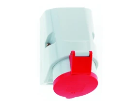 CEENorm Socket on Backbox 2 Gang 32A 400V 4P IP44