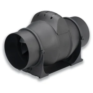 Newlec Duct Fan High Perfomance In-Line Dual Speed 100mm Black with Timer