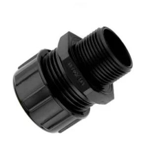 Flexicon Connector Male Thread 20mm Black Nylon For FPY/FPYs/Fpl
