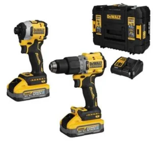 Dewalt 18V Xr Combi And Impact Driver With 2 X 5.0Ah Powerstack Batteries