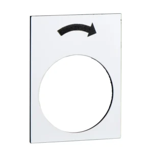 Schneider Electric Harmony XAC Legend Plate 30x40mm White - Slew Right Slow