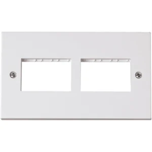 Click Scolmore Front Plate 2 Gang 6 Aperture 2X3 White