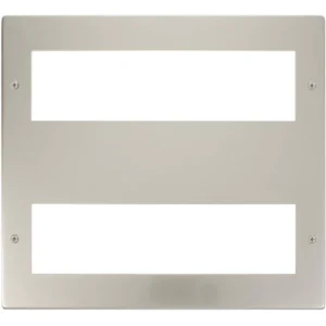 Click Scolmore Front Plate 16 Module 2X8 Large Media Pearl Nickel