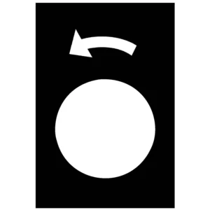 Schneider Electric Harmony XAC Legend Plate 30x40mm Black - Slew Left Slow