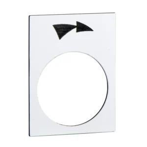 Schneider Electric Harmony XAC Legend Plate 30x40mm White - Slew Right Slow-Fast