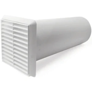 Envirovent Wall Kit Round Pipe Grille&Spigot White