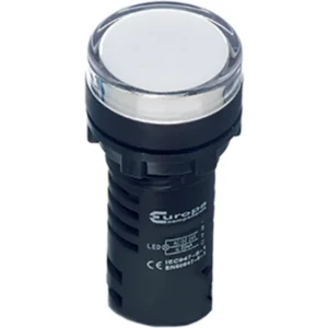 Europa Pilot Light LED IP65 110V 22.5mm White Plastic