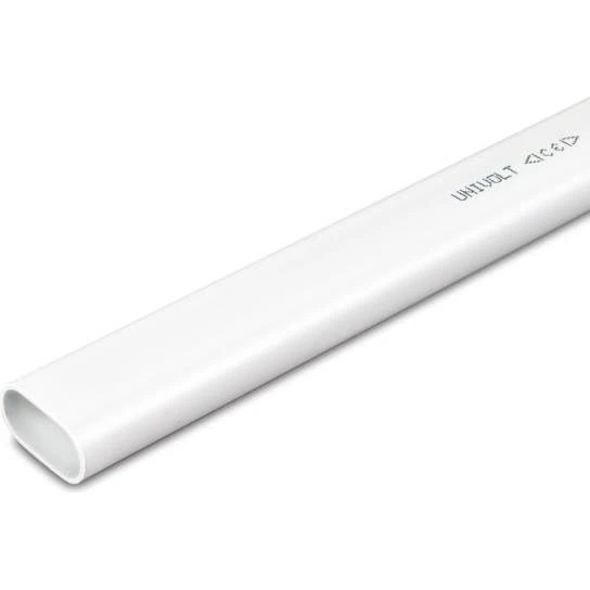 Newlec 25mm Conduit Oval 3m Length PVC White - Image 2