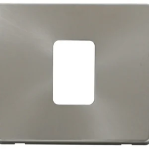 Click Scolmore Brushed Stainless 45A 1 Gang Plate Switch Cover Plate