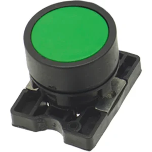 Europa Pushbutton Flush Mounting Clip IP65 22.5mm Green Plastic
