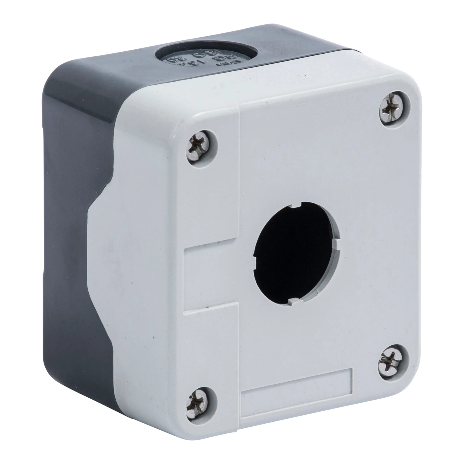 Newlec Push Button Enclosure 1 Way 22mm IP65 Grey - Image 2