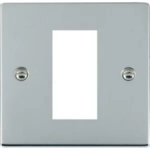 Hamilton Front Plate Single 1 Eurofix Apertures+Grid 86X86mm Bright Chr