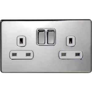 Deta Switched Socket 2G DP Ch