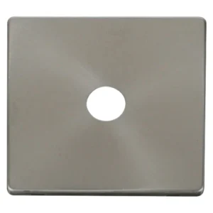 Click Scolmore Front Plate Single Coaxial Socket Brushed Stainless