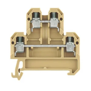 Weidmuller 4mm² 26-12AWG DIN Rail Terminal Block Beige/Yellow