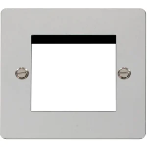 Click Scolmore Front Plate 1 Gang Twin Aperture Polished Chrome