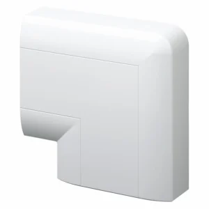 MK Electric Bend Flat Angle Down For 3D Skirting White PVC Trunking