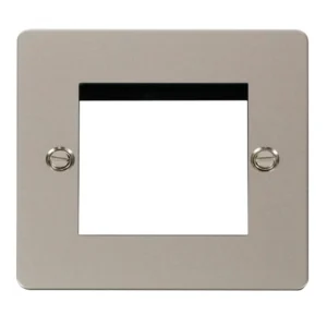 Click Scolmore Front Plate 1 Gang Twin Aperture Pearl Nickel