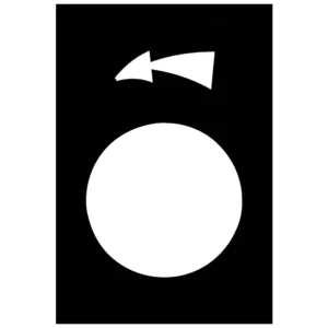 Schneider Electric Harmony XAC Legend Plate 30x40mm Black - Slew Left Slow-Fast