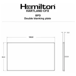 Hamilton Plate Blank Double 146X86mm Bright Chrome